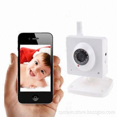 Wi-Fi Baby Monitor with H264 P2P 300K-Pixels 2-way Audio Talk, Support iPhone/Android, TF Card Slot